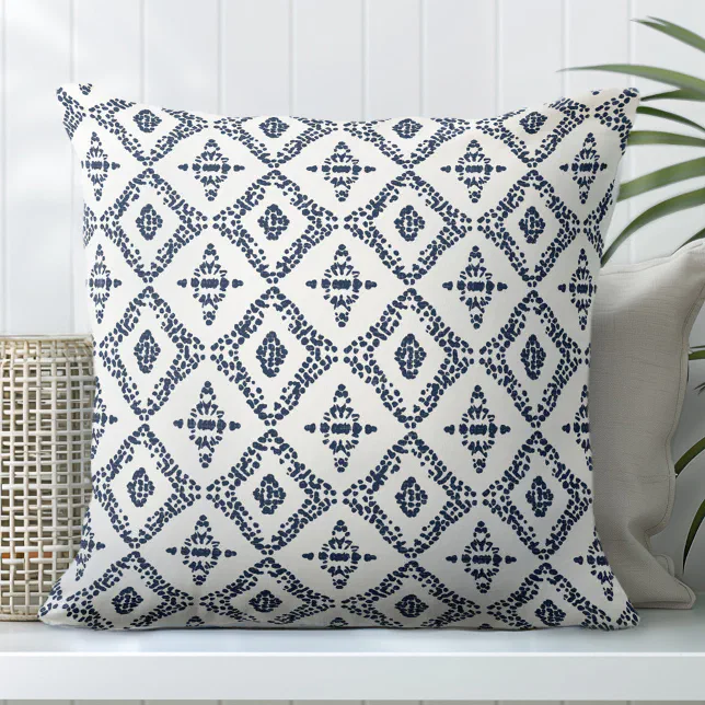 Navy Blue And White Throw Pillows