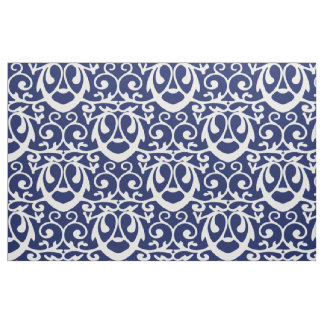 Navy And White Fabric for Upholstery, Quilting, & Crafts | Zazzle