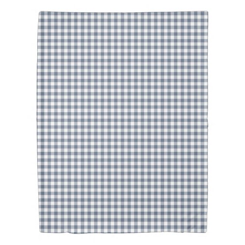 Navy Blue and White Gingham Pattern Duvet Cover