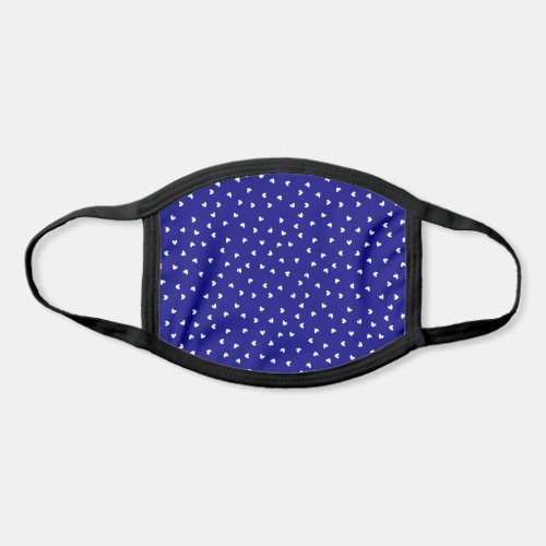Navy Blue and White Heart Reusable Washable Cloth Face Mask
