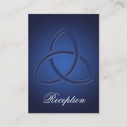 Navy Blue and White Love Knot Enclosure Card Business Cards