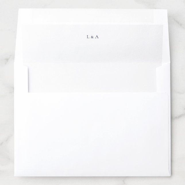 Navy Blue and White Minimalist Envelope Liner (In Envelope)