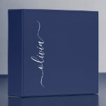 Navy Blue and White Modern Monogram 3 Ring Binder<br><div class="desc">Introducing our Navy Blue and White Modern Monogram Collection: Elevate your home decor with our sophisticated collection featuring a contemporary navy blue and white color scheme. Each piece is meticulously crafted to exude elegance and style, perfect for adding a touch of modern flair to any room. Whether you're looking for...</div>