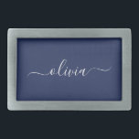Navy Blue and White Modern Monogram Belt Buckle<br><div class="desc">Introducing our Navy Blue and White Modern Monogram Collection: Elevate your home decor with our sophisticated collection featuring a contemporary navy blue and white color scheme. Each piece is meticulously crafted to exude elegance and style, perfect for adding a touch of modern flair to any room. Whether you're looking for...</div>