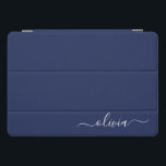 Navy Blue and White Modern Monogram iPad Pro Cover<br><div class="desc">Introducing our Navy Blue and White Modern Monogram Collection: Elevate your home decor with our sophisticated collection featuring a contemporary navy blue and white color scheme. Each piece is meticulously crafted to exude elegance and style, perfect for adding a touch of modern flair to any room. Whether you're looking for...</div>