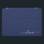 Navy Blue and White Modern Monogram iPad Pro Cover<br><div class="desc">Introducing our Navy Blue and White Modern Monogram Collection: Elevate your home decor with our sophisticated collection featuring a contemporary navy blue and white color scheme. Each piece is meticulously crafted to exude elegance and style, perfect for adding a touch of modern flair to any room. Whether you're looking for...</div>