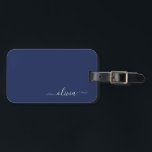Navy Blue and White Modern Monogram Luggage Tag<br><div class="desc">Introducing our Navy Blue and White Modern Monogram Collection: Elevate your home decor with our sophisticated collection featuring a contemporary navy blue and white color scheme. Each piece is meticulously crafted to exude elegance and style, perfect for adding a touch of modern flair to any room. Whether you're looking for...</div>