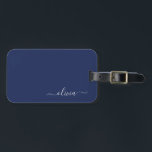Navy Blue and White Modern Monogram Luggage Tag<br><div class="desc">Introducing our Navy Blue and White Modern Monogram Collection: Elevate your home decor with our sophisticated collection featuring a contemporary navy blue and white color scheme. Each piece is meticulously crafted to exude elegance and style, perfect for adding a touch of modern flair to any room. Whether you're looking for...</div>