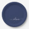Navy Blue and White Modern Monogram