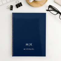 Navy Blue and White | Modern Monogram Planner
