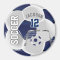 Navy Blue and White Personalize Soccer Ball