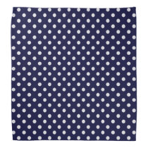 Navy Blue and White Polka Dot Pattern Bandana Navy Blue and White Polka Dot Pattern Bandana