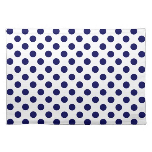 Navy Blue and White Polka Dot Placemats