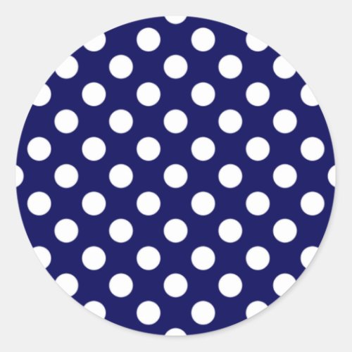 Navy Blue and White Polka Dot Sticker