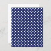 Navy Blue and White Polka Dots Pattern (Front/Back)