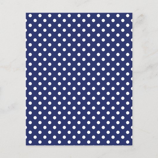 Navy Blue and White Polka Dots Pattern (Front)