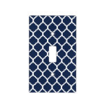 Navy Blue And White Quatrefoil Light Switch Cover at Zazzle