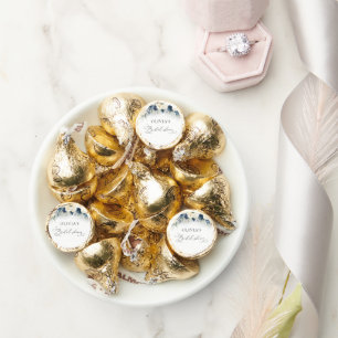 Navy Blue and White Roses Bridal Shower  Hershey®'s Kisses®