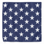 Navy Blue and White Stars Pattern Bandana