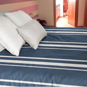 Navy Blue And White Stripe Duvet Cover