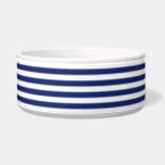 Navy Blue and White Stripe Pattern Bowl<br><div class="desc">Navy Blue and White Stripe Pattern</div>