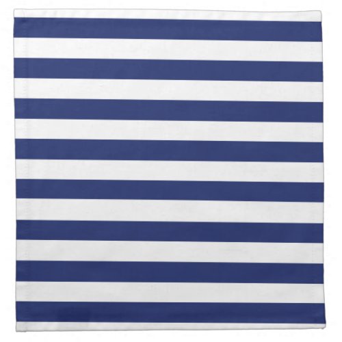 Navy Blue and White Stripe Pattern Napkin