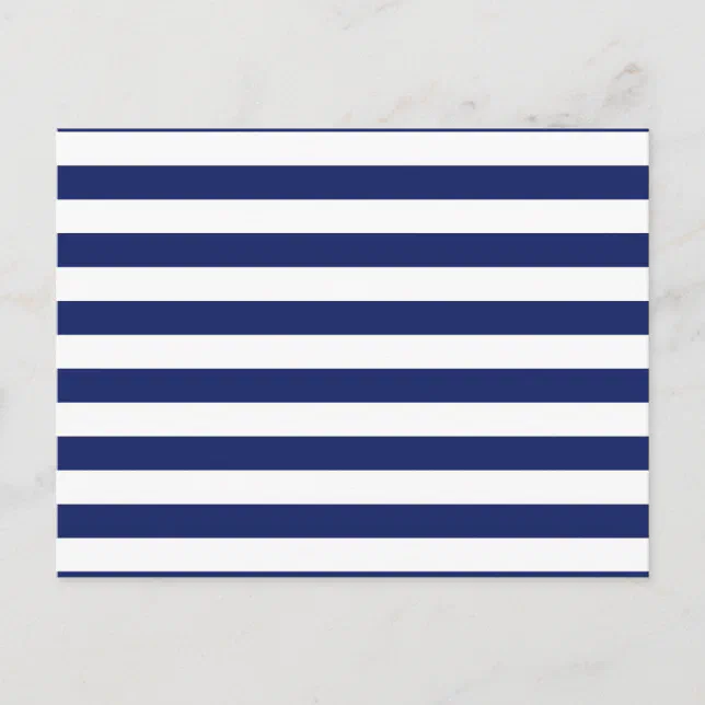 Navy Blue and White Stripe Pattern Postcard Zazzle