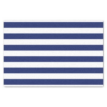 Navy Blue And White Stripe Pattern Tissue Paper by allpattern at Zazzle
