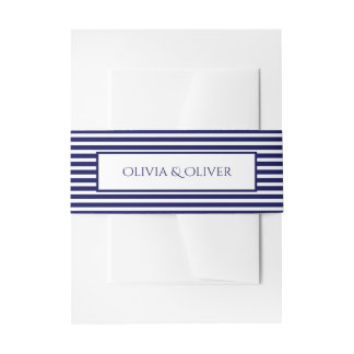 Navy Blue and White Striped - Belly Band