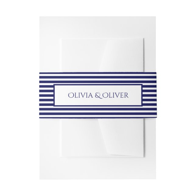 Navy Blue and White Striped - Belly Band (Front Example)