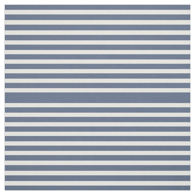 Navy Blue and White Striped Fabric (Swatch)