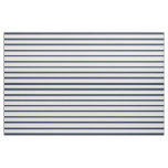 Navy Blue and White Striped Fabric by the Yard