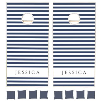 Navy Blue And White Striped Pattern Name