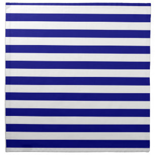 Navy Blue and White Stripes Cloth Napkin