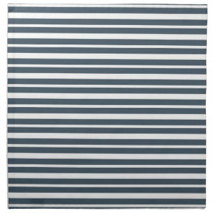 Navy Blue and White Stripes Cloth Napkin