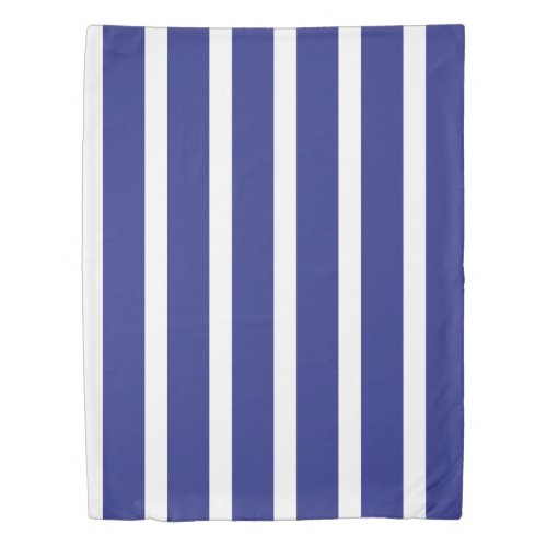 Navy blue and white stripes duvet cover