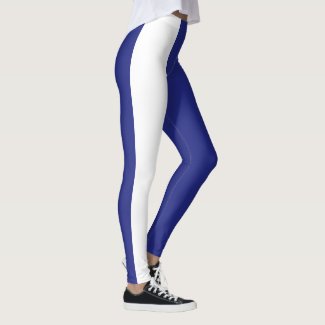 Navy blue and white stripes