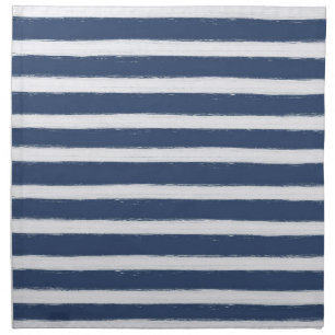 Navy Blue and White Stripes Napkin