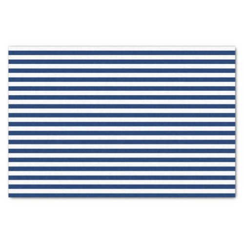 Navy Blue and White Stripes Tissue Paper