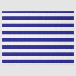 Navy Blue and White Stripes Tissue Paper