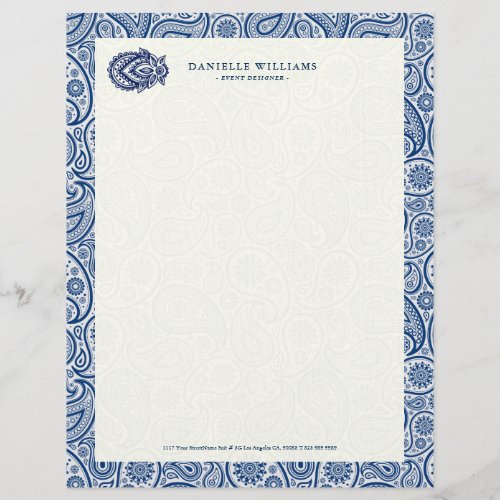 Navy_blue and white vintage paisley letterhead