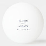 Navy Blue And White Wedding Personalized Beer Pong Ping Pong Ball at Zazzle