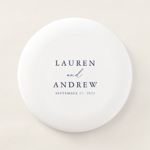 Navy Blue and White Wedding Personalized Wham-O Frisbee