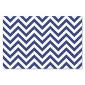 Navy Blue and White Zigzag Stripes Chevron Pattern Tissue Paper