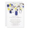 Navy Blue and Yellow Hanging Mason Jars Wedding