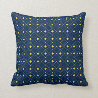 Navy Blue and Yellow retro Squares, Diamonds