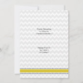 Navy Blue and Yellow Seashell Wedding Stationery Invitation (Back)