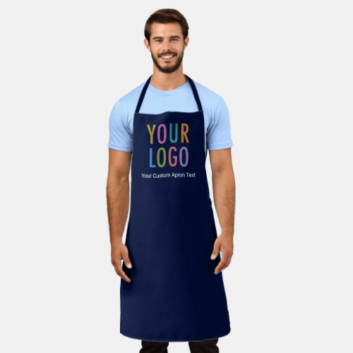 Navy Blue Apron Promotional Custom Company Logo