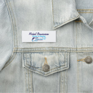 Navy Blue Auto Detail Pressure Power Washing Name Tag