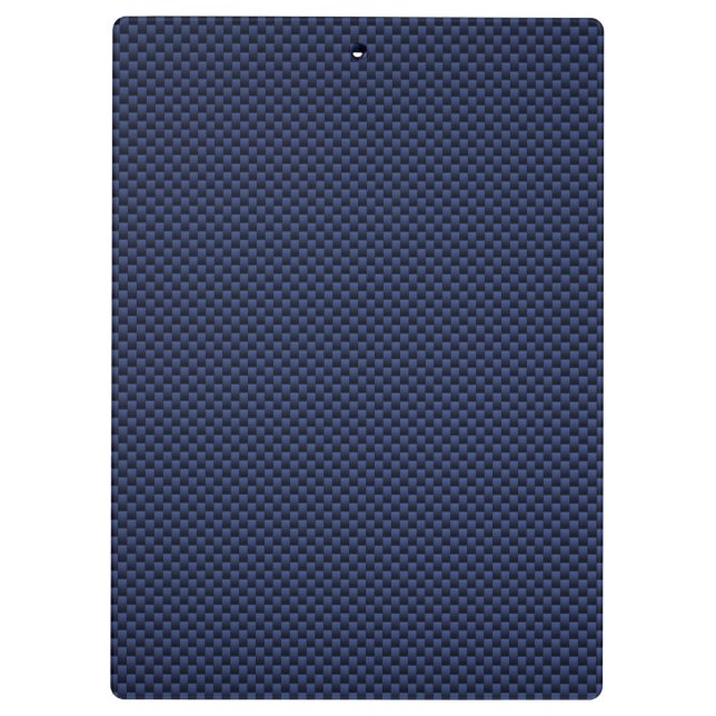 Navy Blue Automotive Carbon Fiber Weave Print Clipboard (Back)
